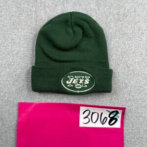 New York Jets Beenie Hat One Size Fits All Reebok Embroidered logo Green Mens